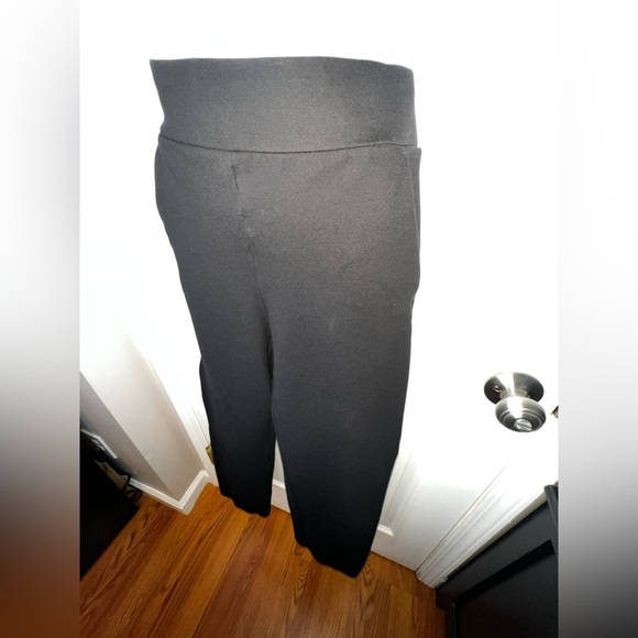 Loft Women's Small Black Pull On Straight Leg Ankle Crop Pants Ponte Stretch S - Picture 3 of 14